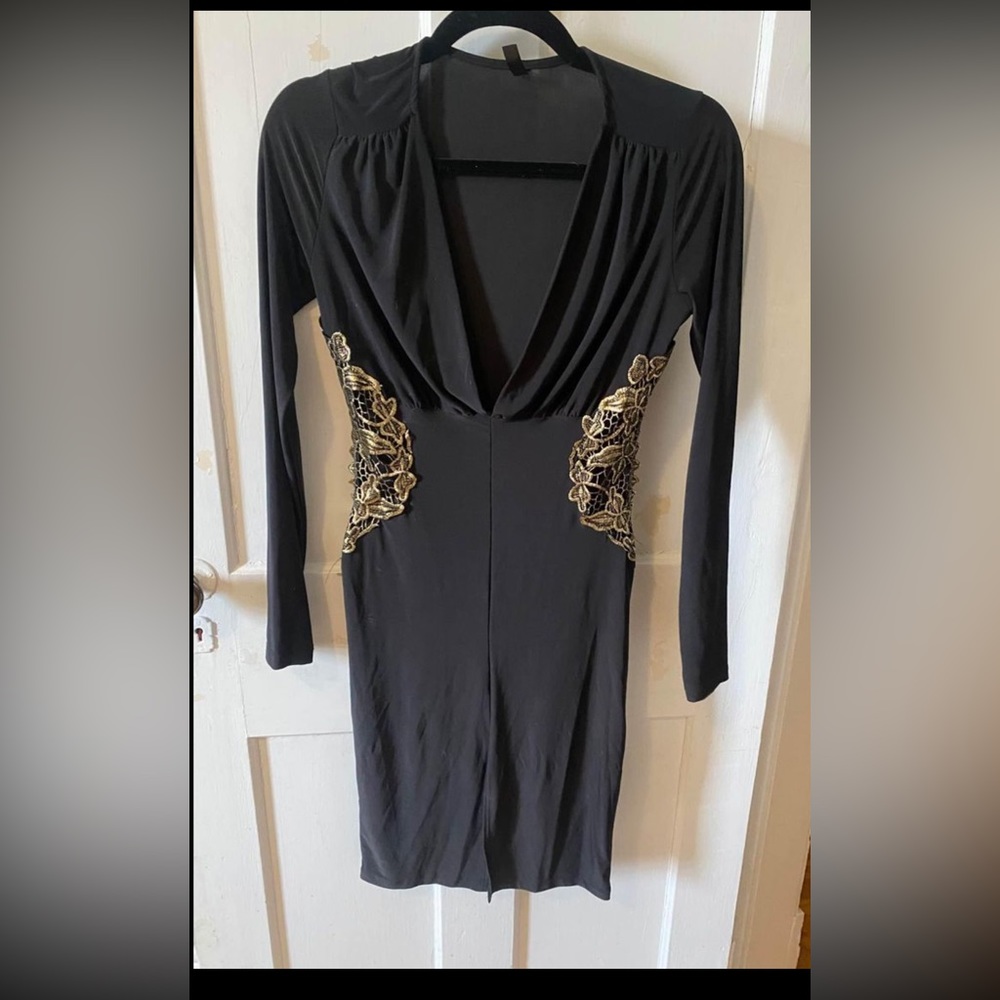 Long sleeve black dress size large